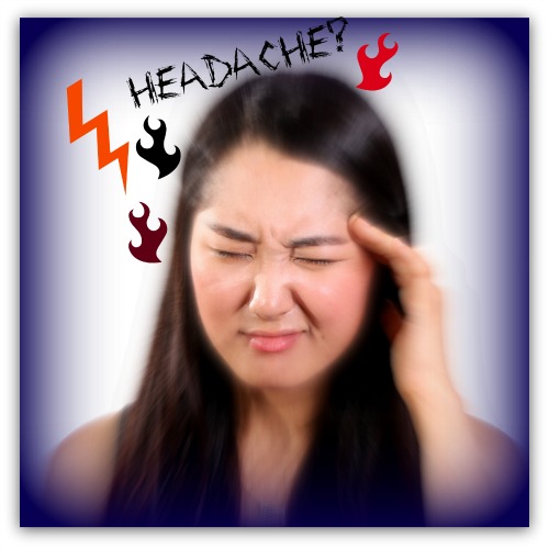 woman with headache